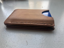 Load image into Gallery viewer, Thinnest, Most Minimal Leather Card Sleeve Wallet with Unfolded Cash Pocket