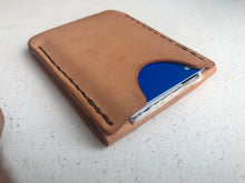 Load image into Gallery viewer, Thinnest, Most Minimal Leather Card Sleeve Wallet with Unfolded Cash Pocket