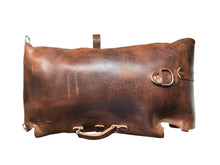 Load image into Gallery viewer, Large Double Roll Top Leather Duffel