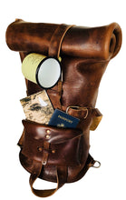 Load image into Gallery viewer, Large Double Roll Top Leather Duffel