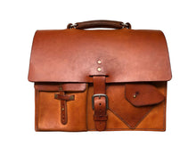 Load image into Gallery viewer, Standard Classic Leather Briefcase Slant Pocket