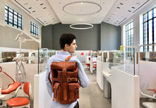 Load image into Gallery viewer, Double Roll Top Leather Duffel medium leather bag