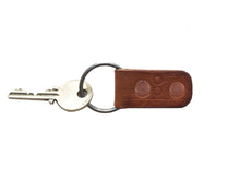 Load image into Gallery viewer, Double Rivet Leather Key Fob Keychain