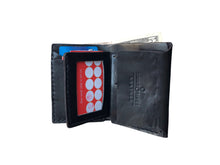 Load image into Gallery viewer, Trifold Full Grain Leather Police Shield Badge Wallet with Custom CHP Shield Cutout