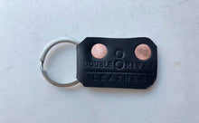 Load image into Gallery viewer, Double Rivet Leather Key Fob Keychain