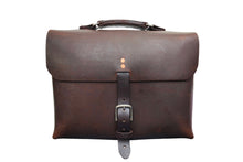 Load image into Gallery viewer, Horween Full Grain Leather Briefcase Satchel in thick leather