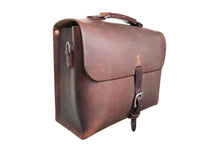 Load image into Gallery viewer, Horween Full Grain Leather Briefcase Satchel in thick leather