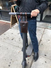 Load image into Gallery viewer, Leather Snap-On Pouch for Scooter, Bike, Belt