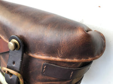 Load image into Gallery viewer, Men's Small Masculine Leather Satchel Bag with MOLLE