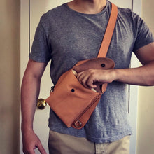 Load image into Gallery viewer, Leather Sling Travel Bag
