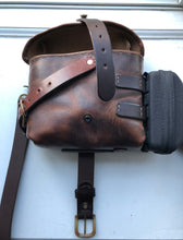 Load image into Gallery viewer, Men's Small Masculine Leather Satchel Bag with MOLLE