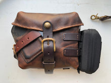 Load image into Gallery viewer, Men's Small Masculine Leather Satchel Bag with MOLLE