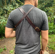 Load image into Gallery viewer, Men's Small Masculine Leather Satchel Bag with MOLLE