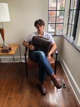 Load image into Gallery viewer, Horween Full Grain Leather Briefcase Satchel in thick leather