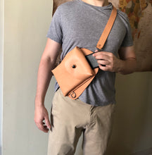 Load image into Gallery viewer, Leather Sling Travel Bag