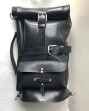 Load image into Gallery viewer, Double Roll Top Leather Duffel medium leather bag