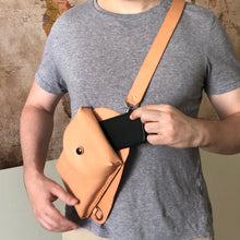 Load image into Gallery viewer, Leather Sling Travel Bag