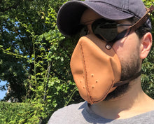 Load image into Gallery viewer, Formal Leather Face Mask with Filter Pocket