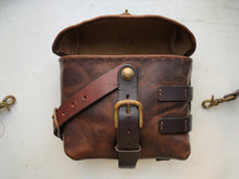 Load image into Gallery viewer, Men's Small Masculine Leather Satchel Bag with MOLLE