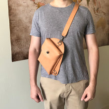 Load image into Gallery viewer, Leather Sling Travel Bag