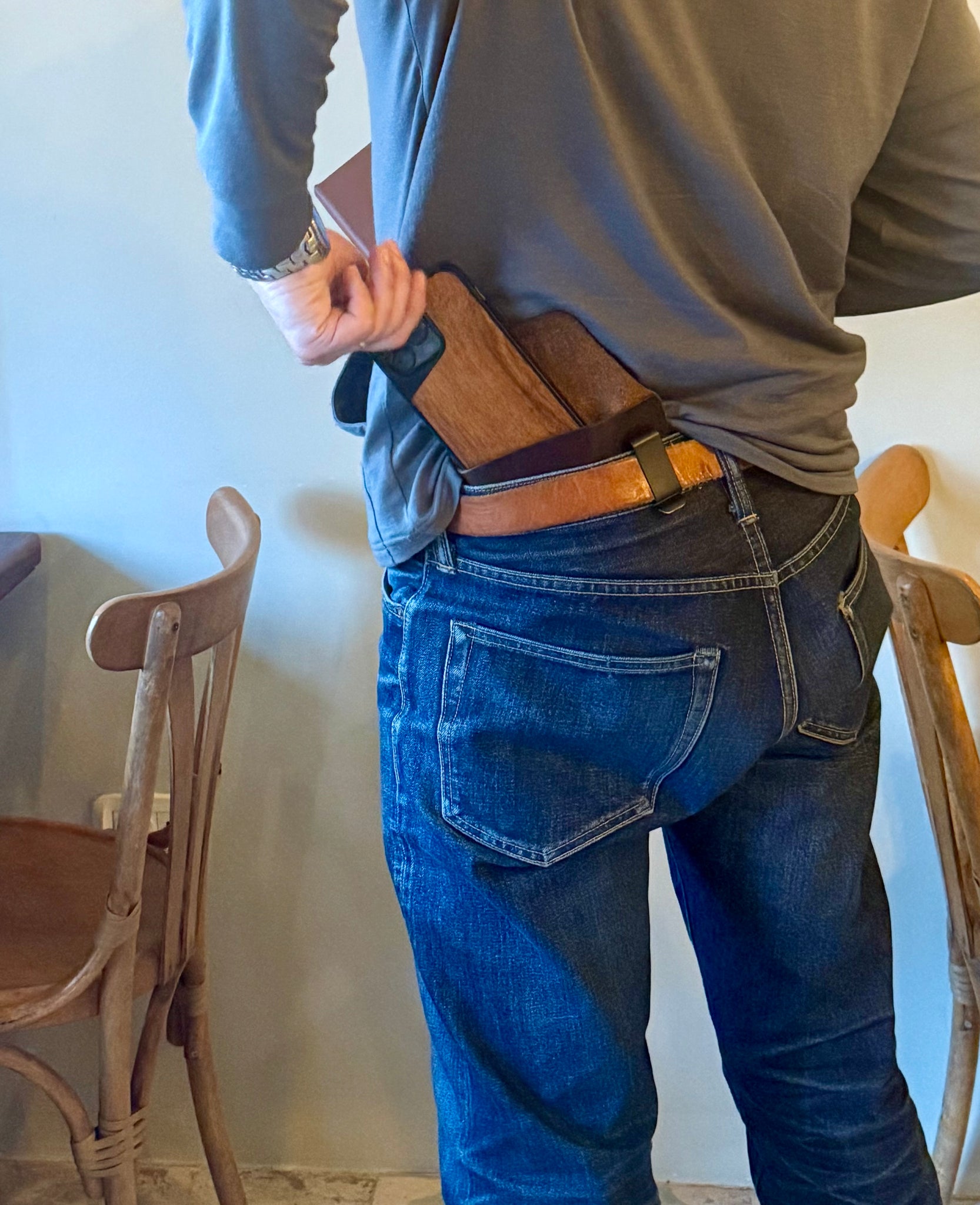 Inside the Waistband Leather Phone Holster Case with Belt Clip (leave Double Rivet Leather Inside the Waistband Leather Phone Holster Case with Belt Clip (leave Double Rivet Leather