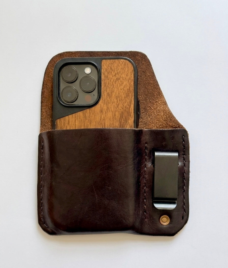 Inside the Waistband Leather Phone Holster Case with Belt Clip (leave Double Rivet Leather Inside the Waistband Leather Phone Holster Case with Belt Clip (leave Double Rivet Leather