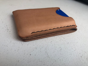 Thinnest, Most Minimal Leather Card Sleeve Wallet with Unfolded Cash Pocket