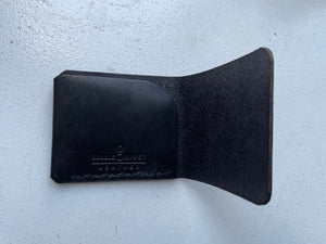 Thinnest, Most Minimal Leather Card Sleeve Wallet with Unfolded Cash Pocket