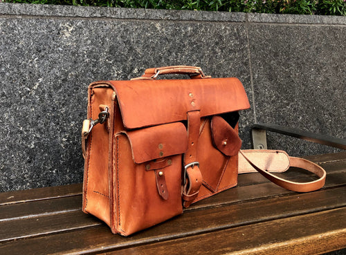 Slim Standard Classic Leather Briefcase