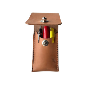 Leather Pencil Case Pocket with Belt Loop