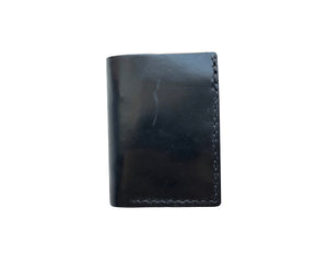 Trifold Full Grain Leather Police Shield Badge Wallet with Custom CHP Shield Cutout