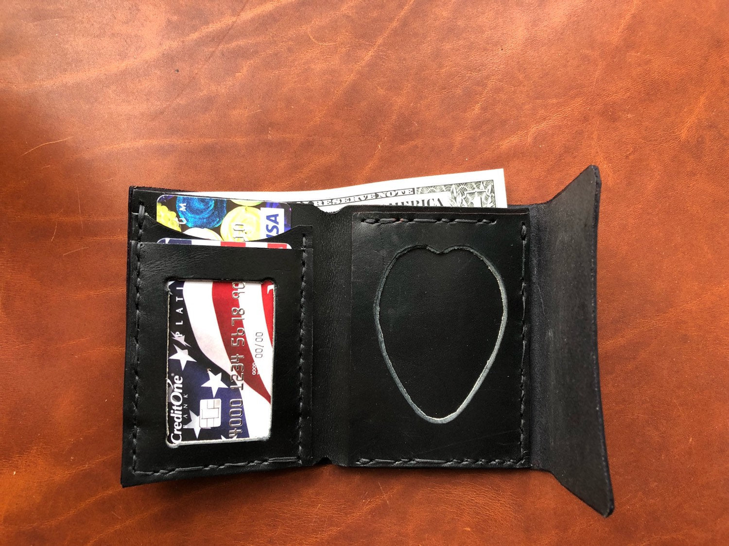 Police Badge Wallet  Dreadnought Leather Works