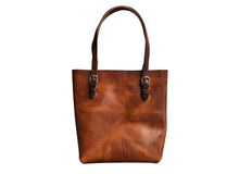 Load image into Gallery viewer, Horween Full Grain Leather Tote Bag with custom insert