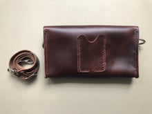 Load image into Gallery viewer, Simple Leather Purse with Quick Closure in full grain Horween leather