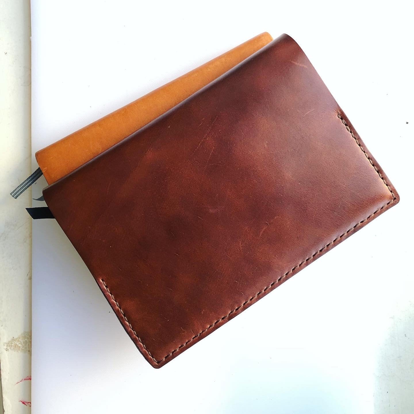 Personalised leather moleskine travel journal A5 size with