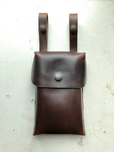 Leather Snap-On Pouch for Scooter, Bike, Belt