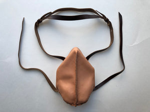 Formal Leather Face Mask with Filter Pocket
