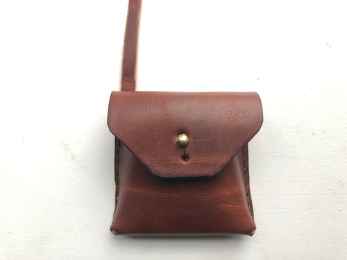 Hand Stitched Leather Coin Pouch