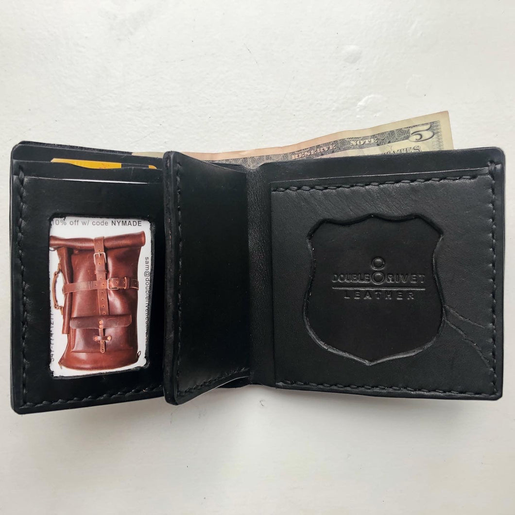 Badge Wallet with Center Card Panel