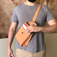Load image into Gallery viewer, Leather Sling Travel Bag