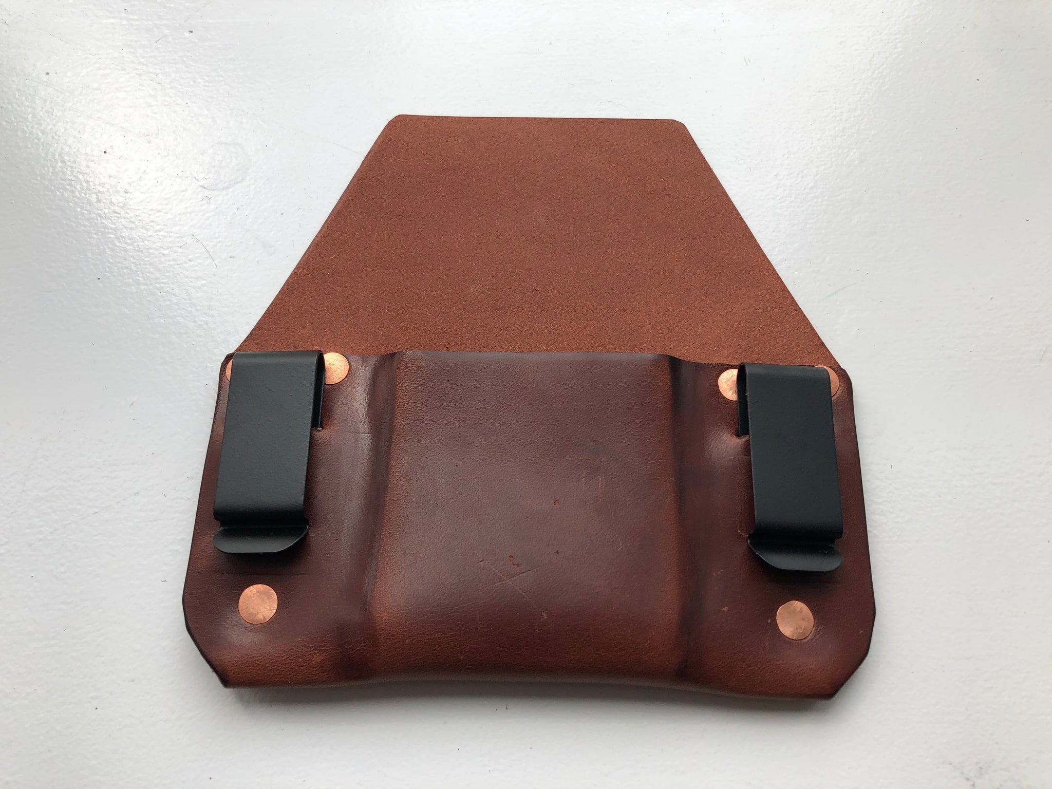 Inside the Waistband Phone Holster with Belt Clips – Double Rivet Leather Inside the Waistband Phone Holster with Belt Clips – Double Rivet Leather
