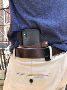 Inside the Waistband Leather Phone Holster Case with Belt Clip (leave comment during checkout with type of phone/case)